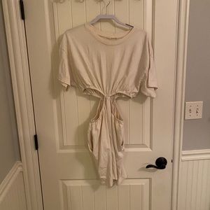 Beige cut out dress